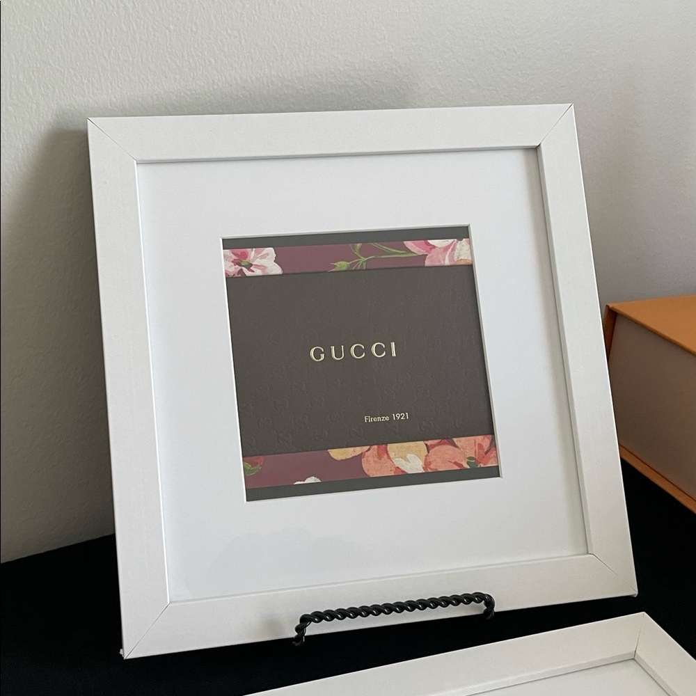Custom Picture Frame made with Gucci packaging materials